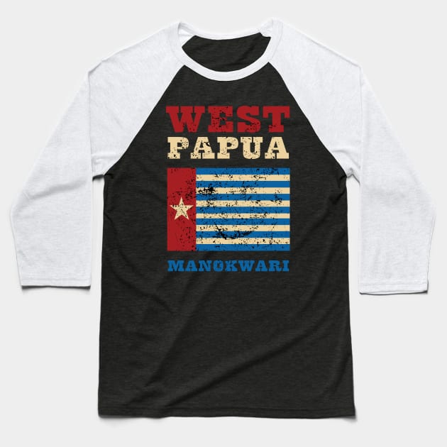 Flag of West Papua Baseball T-Shirt by KewaleeTee